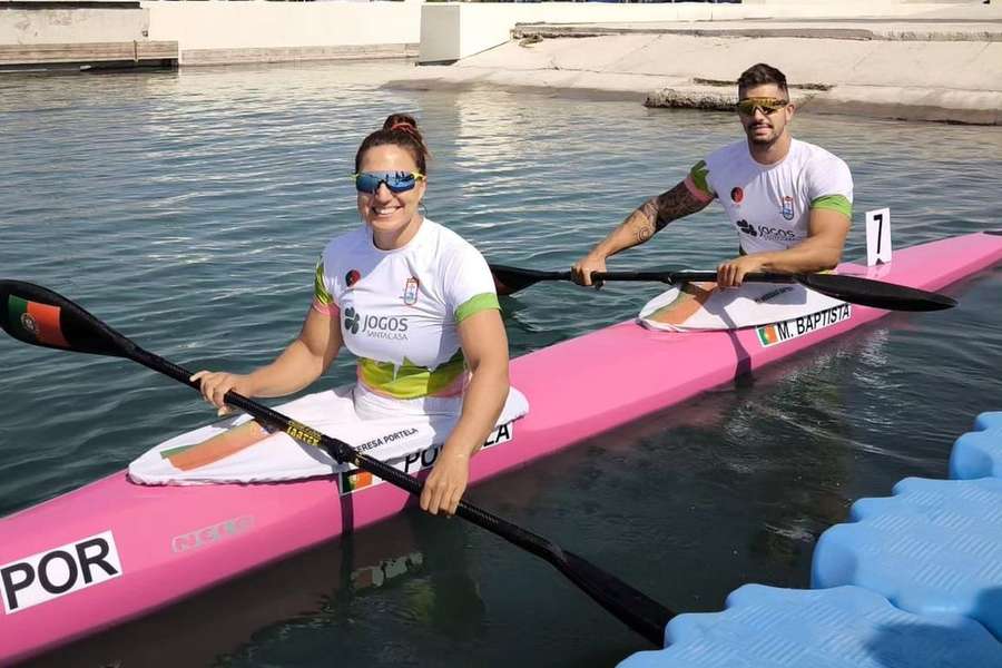 Canoístas Teresa Portela e Messias Baptista campeões do mundo em K2 500 misto