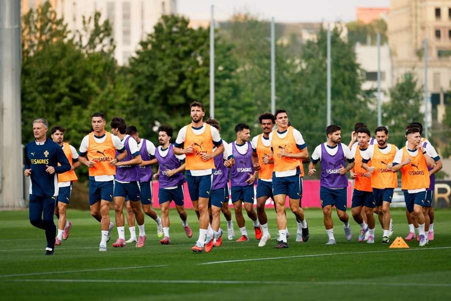 Seleção portuguesa no último treino