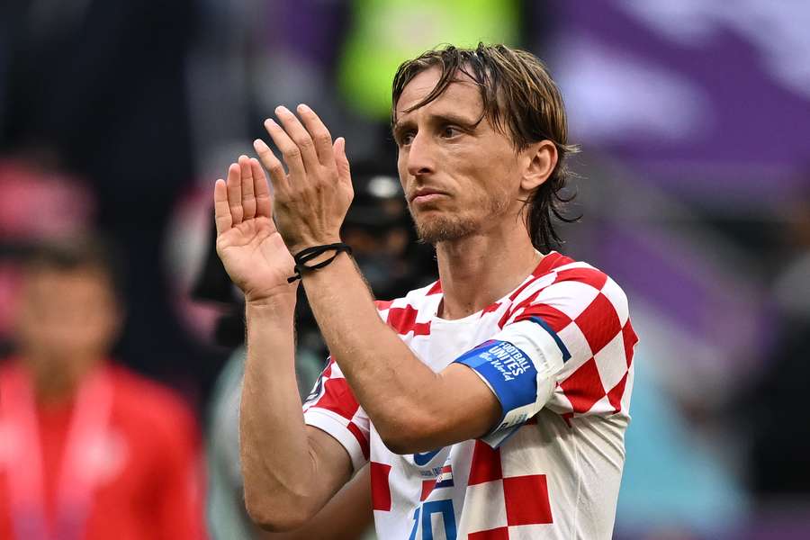 Croatia captain applauds supporters after their match ended goalless 