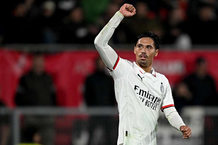 AC Milan's Tijani Reijnders celebrates goal