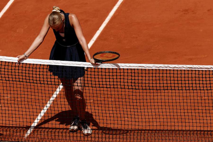 Potapova war nach dem Match untröstlich Potapova war nach dem Match untröstlich