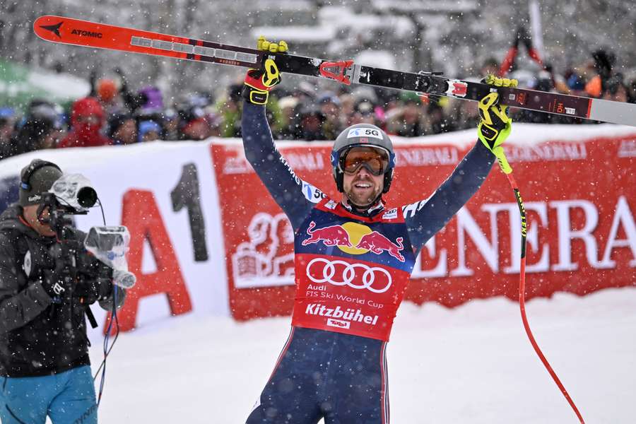 Kilde wint voor tweede jaar op rij afdaling op de beruchte Streif in Kitzbühel