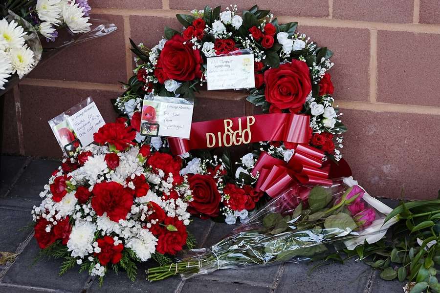 Diogo Jota is honoured outside Anfield
