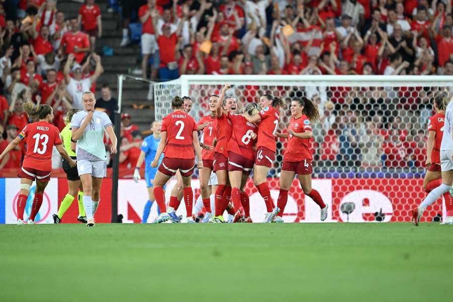 Sweden celebrate their opener