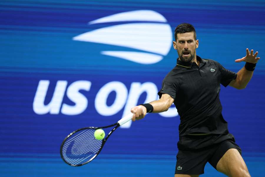 Novak Djokovic wins his opening match at the US Open. Novak Djokovic wins his opening match at the US Open.