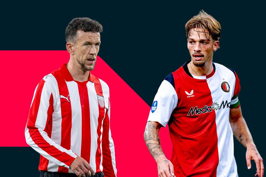 PSV's Ivan Perisic and Feyenoord's Luciano Valente might play key roles in Sunday's clash