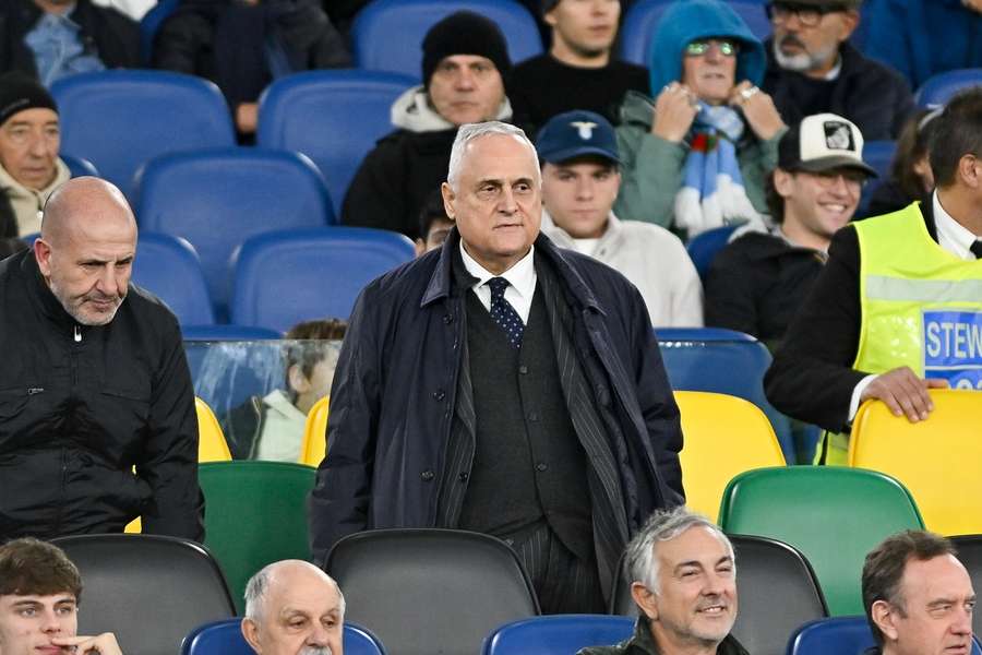 President Claudio Lotito is not a beloved figure at the Olimpico President Claudio Lotito is not a beloved figure at the Olimpico