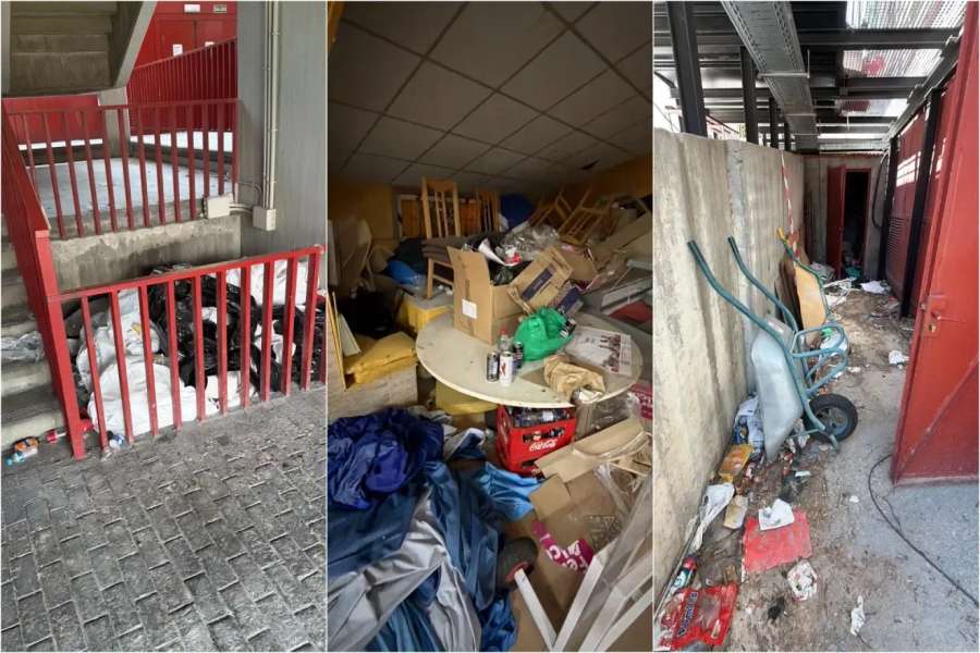 Así están las entrañas del Estadio de Vallecas