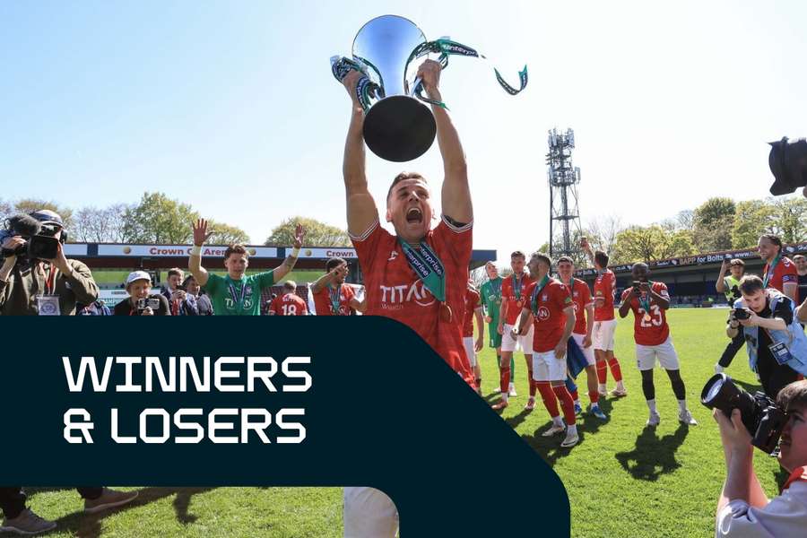 York's players celebrate promotion