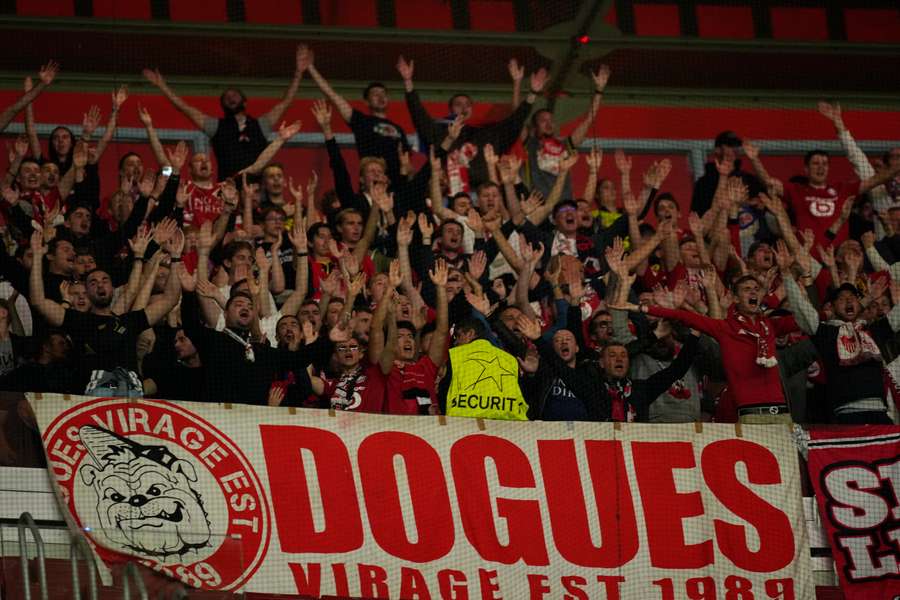 Les supporters lillois à Madrid, plus tôt dans la saison.
