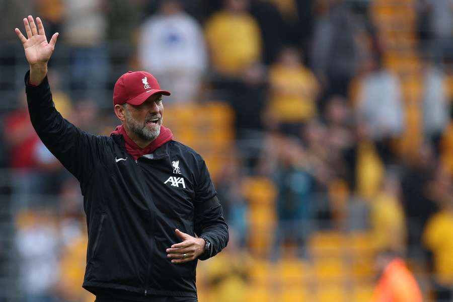 Jürgen Klopp após a vitória sobre o Wolverhampton Jürgen Klopp após a vitória sobre o Wolverhampton