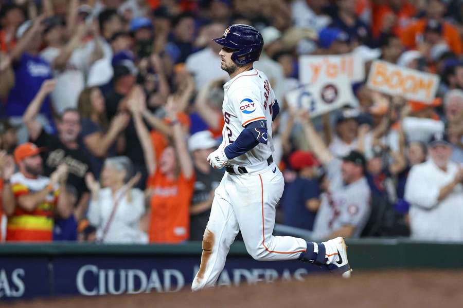 Bregman rounds the bases after hitting a home run during the ninth inning