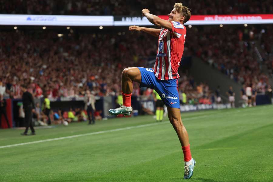 Llorente, la imagen de la felicidad tras marcar al Girona