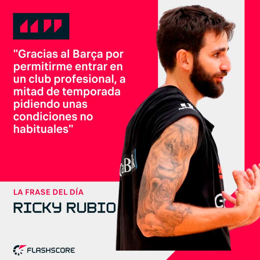 Ricky Rubio, sobre su vuelta