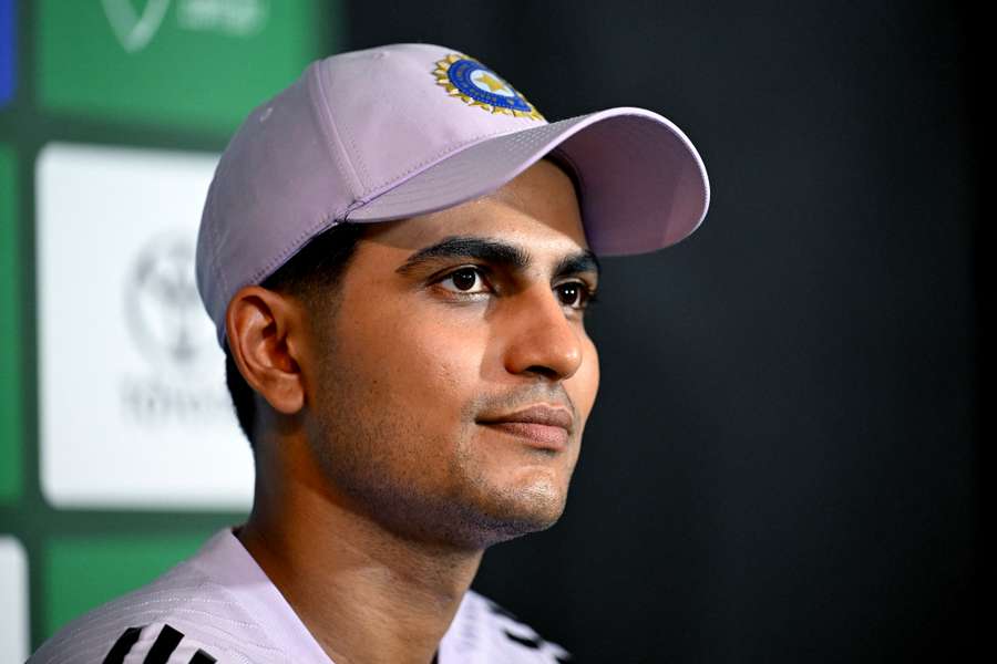 Shubman Gill at a press conference in Australia