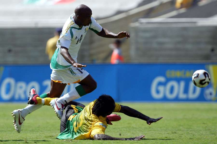 Siyabonga Nomvethe scored against Jamaica in 2005 Siyabonga Nomvethe scored against Jamaica in 2005
