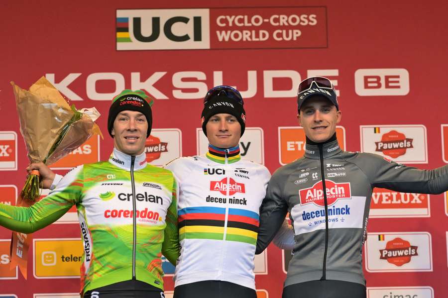 Le podium de la journée à Coxyde.