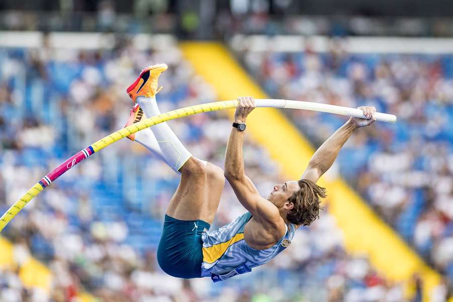 Armand Duplantis participates in the Silesia Diamond League in Chorzow, Poland