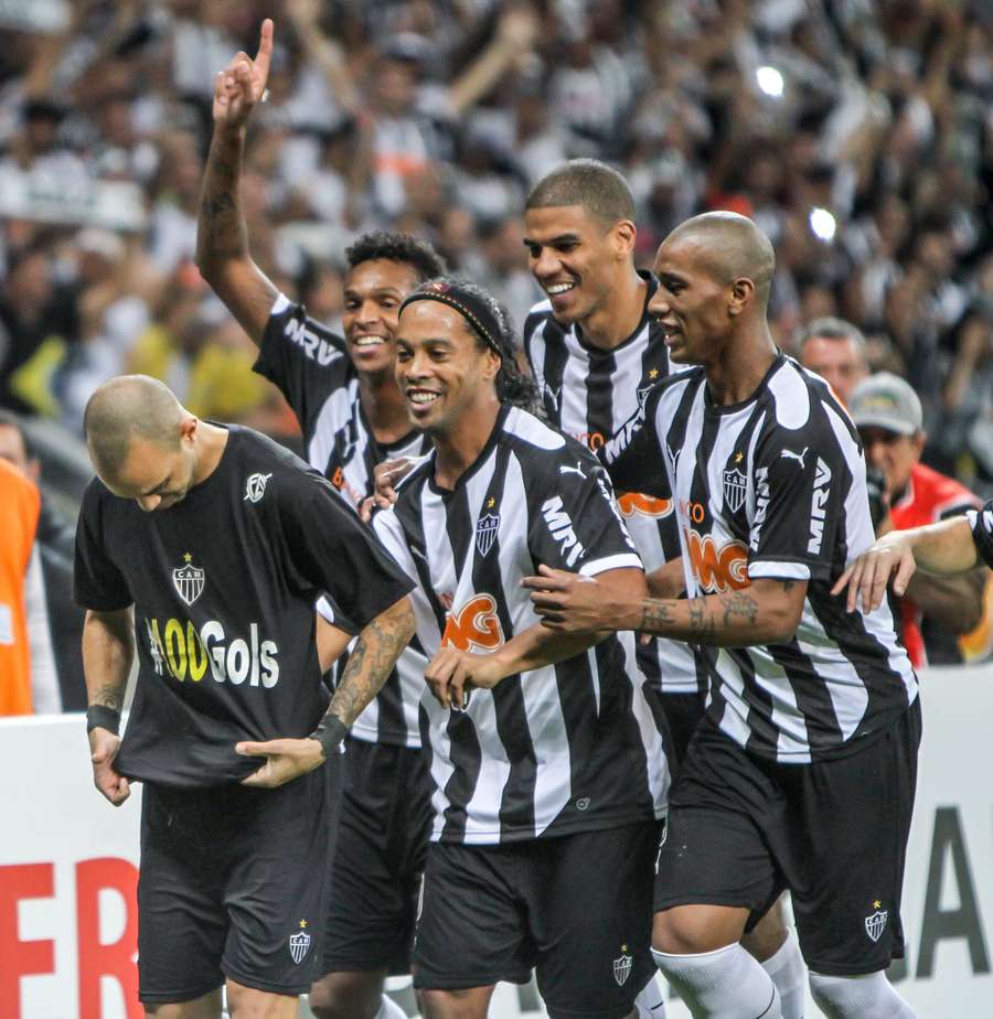 Tardelli fez o 100º gol pelo Galo contra o Lanús em 2014 Tardelli fez o 100º gol pelo Galo contra o Lanús em 2014