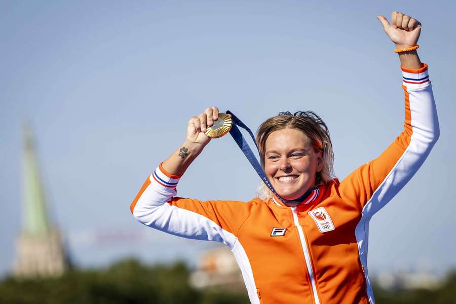 Sharon van Rouwendaal is uiteraard blij met goud