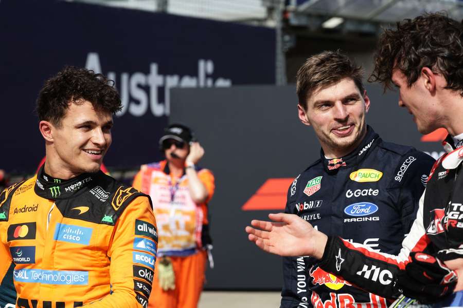 Lando Norris alongside Max Verstappen