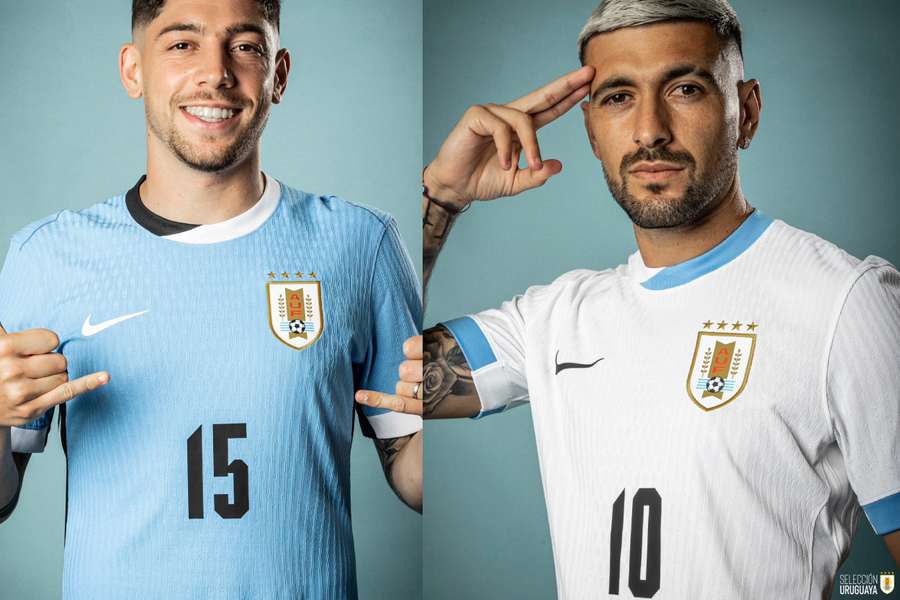 Prima e seconda maglia dell'Uruguay