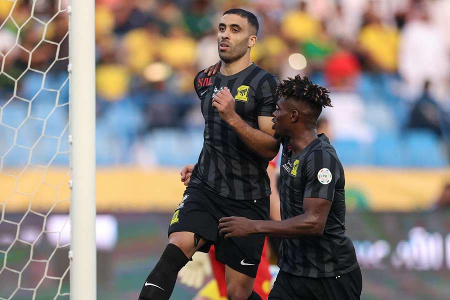 Hamdallah celebra o primeiro golo do Al Ittihad
