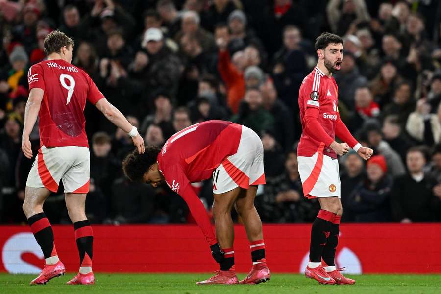 Bruno Fernandes celebra um dos golos