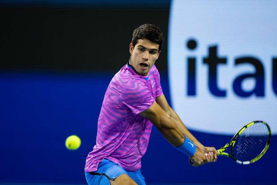 A fit Carlos Alcaraz in action at Indian Wells in March