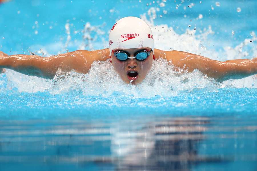 Maggie MacNeil of Canada in action