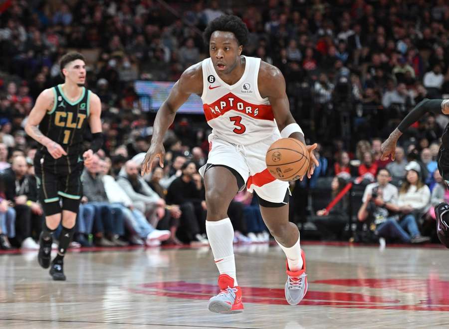 OG Anunoby beim Erfolg seiner Toronto Raptors gegen die Charlotte Hornets