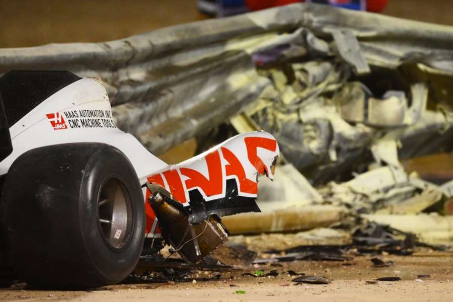 A Haas do francês foi destruída em acidente no Bahrein