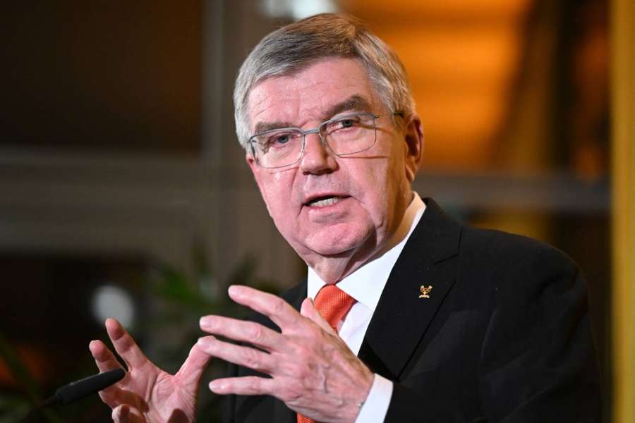 Thomas Bach has said the IOC has yet to formally discuss Russian and Belarusian athletes' participation at Paris 2024.