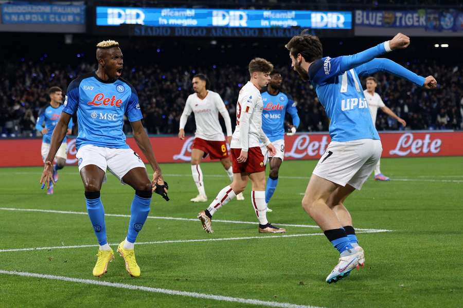 Victor Osimhen opened the scoring for Napoli in the first half