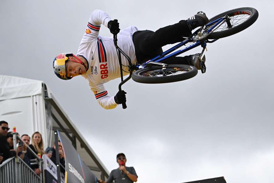 Great Britain's Kieran Reilly takes part in the the men's BMX Freestyle Park Final 