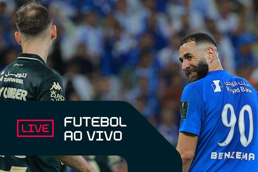 Benzema em Al-Kholood x Al-Hilal, pela final da Copa do Rei Saudita