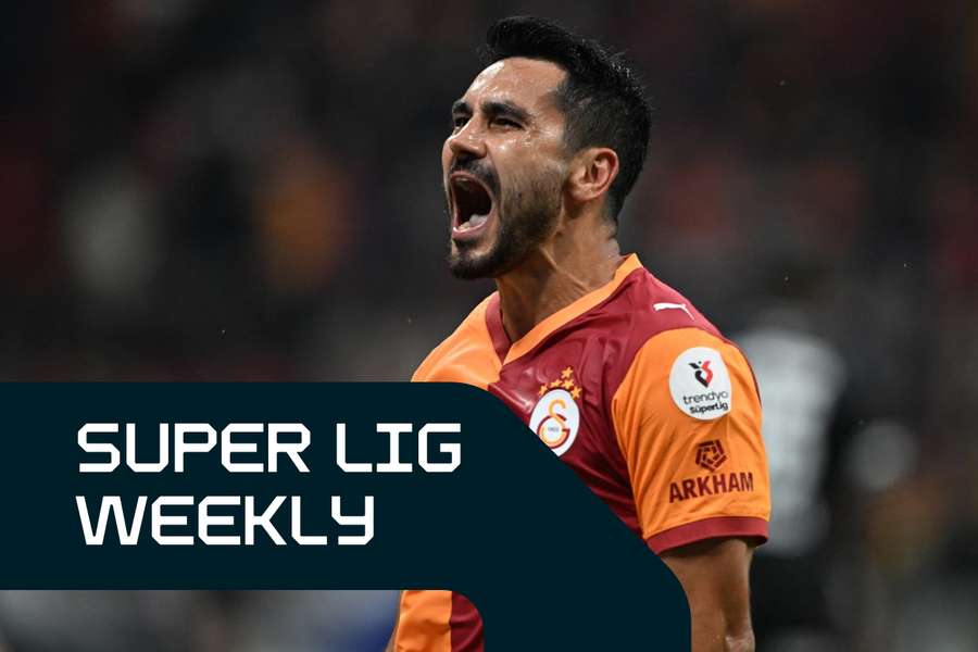 Ilkay Gundogan celebrates his first Galatasaray goal