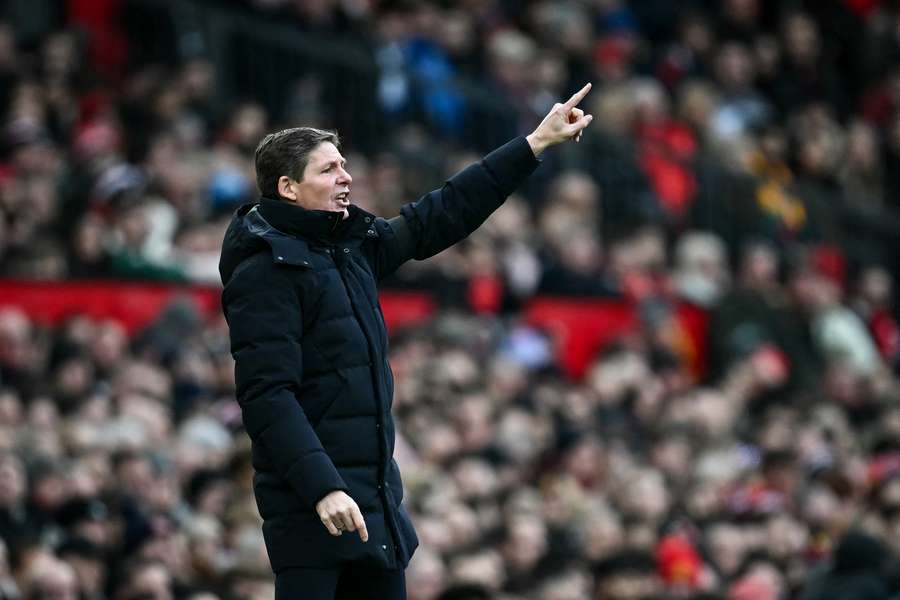 Oliver Glasner at Old Trafford last week
