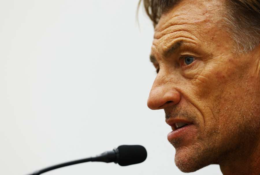 Herve Renard speaks to the press