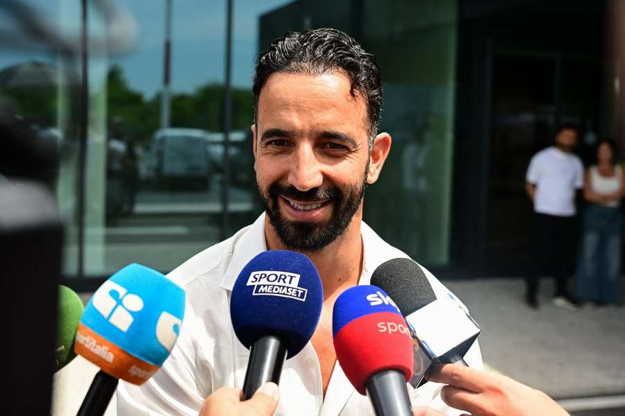 AC Milan coach Ruben Amorim talks to the press AC Milan coach Ruben Amorim talks to the press