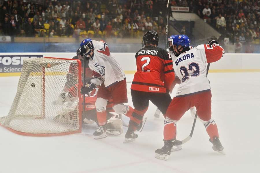 České utkání Hlinka Gretzky Cupu v Břeclavi v roce 2023.