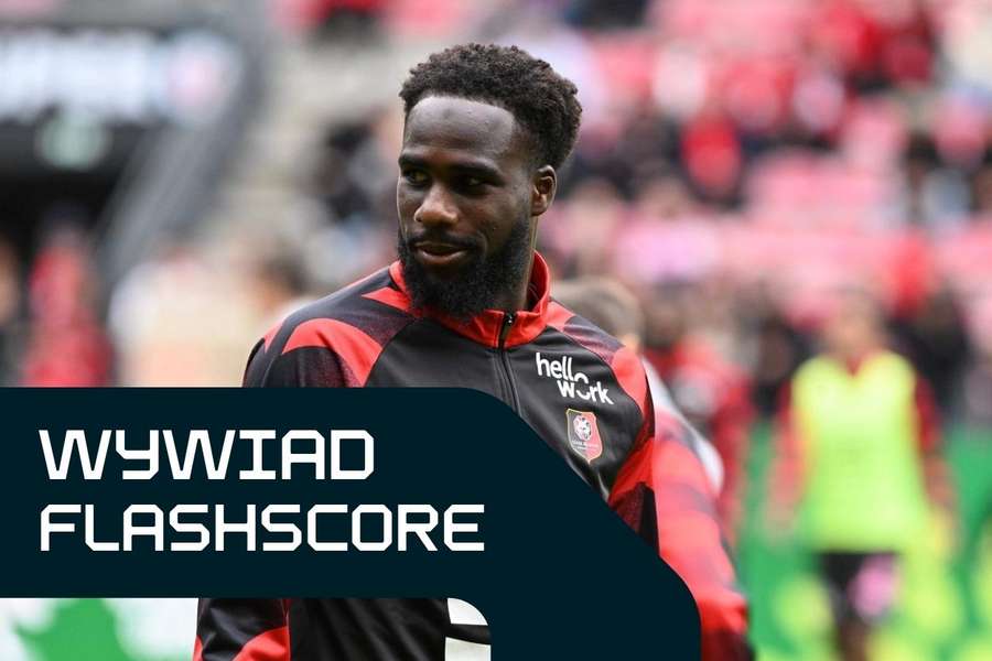 Boulaye Dia w barwach Rennes. Boulaye Dia w barwach Rennes.