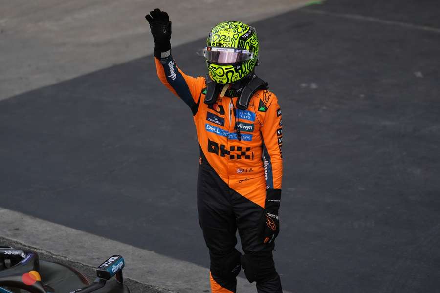 Lando Norris jubelt.