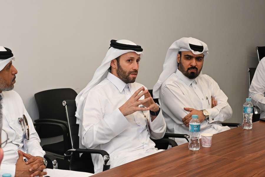 Ahmed Abbassi speaking at a roundtable discussion that Flashscore was a part of