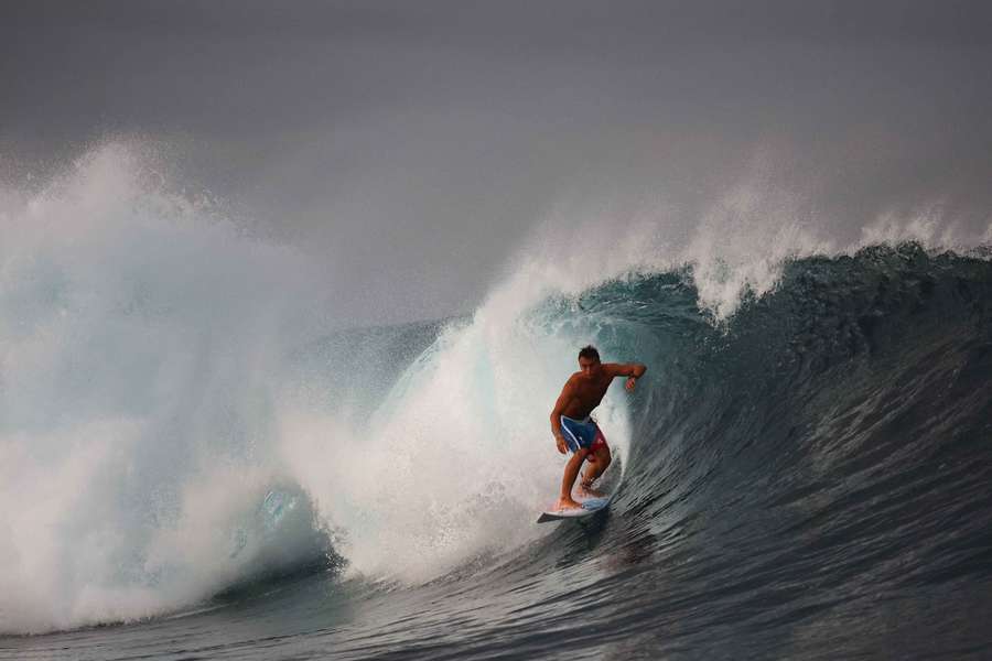 Kauli Vaast of France free surfing ahead of the competition