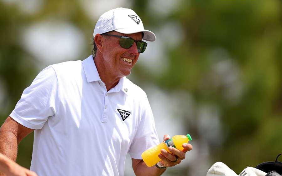 Phil Mickelson during day two of the LIV Golf Invitational in Orlando