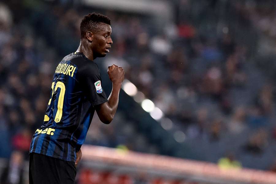 Assane Gnoukouri, il cui vero nome è Alassane Traorè, con la maglia dell'Inter