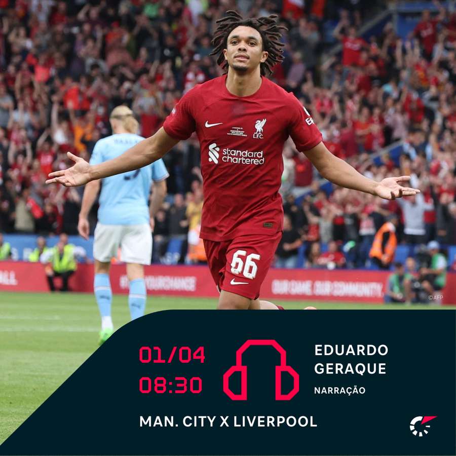 Manchester City x Liverpool: onde assistir, horário e escalações