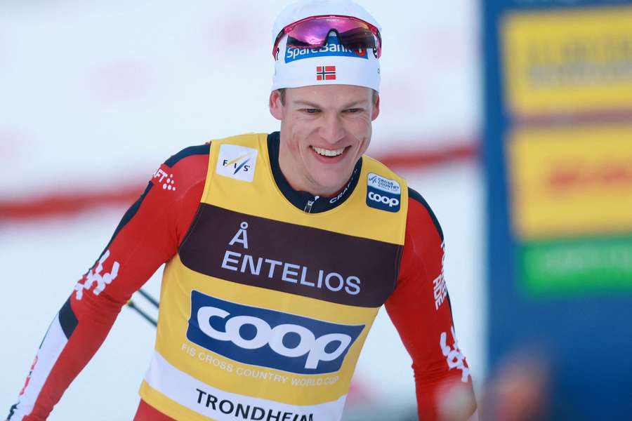 Johannes Hösflot Kläbo ist die Freude ins Gesicht geschrieben