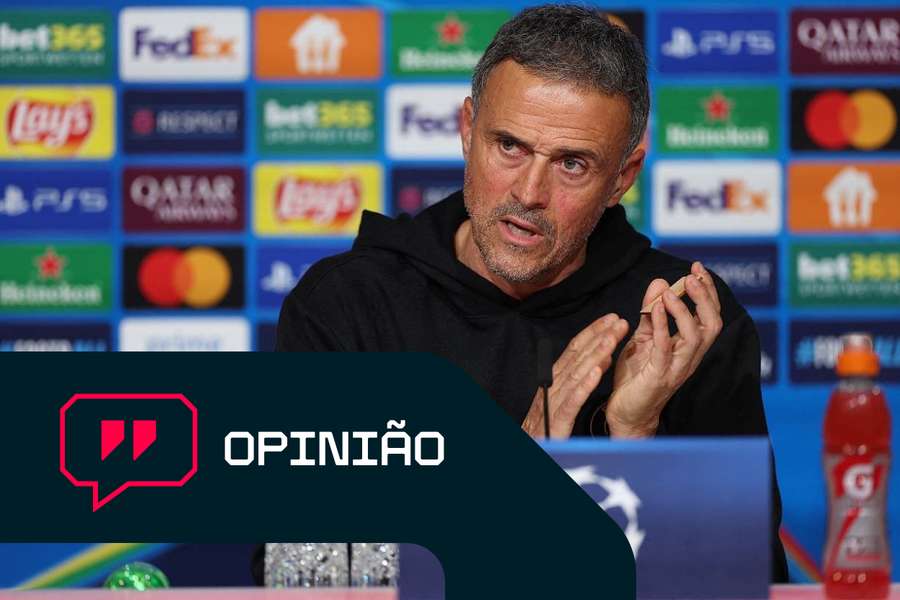 Luis Enrique numa conferência de imprensa antes do Bayern-PSG, em novembro passado.